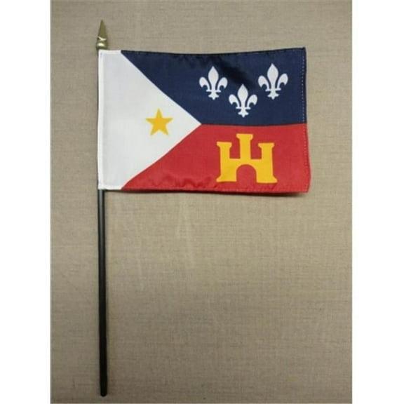 Annin Flagmakers 325010 Eb Louisiana Acadians Mounted 4 x 6 in. 12 Pack