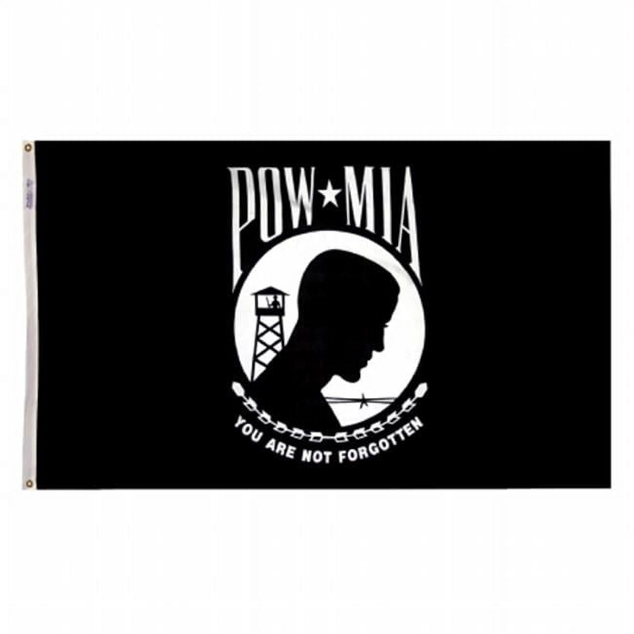 Annin Flagmakers 377987 2 ft. x 3 ft. - Double sided Nylon-Glo POW-MIA Flag