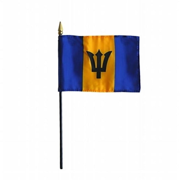 Annin Flagmakers 4 x 6 in. Eb Barbados Mounted - Pack Of 12