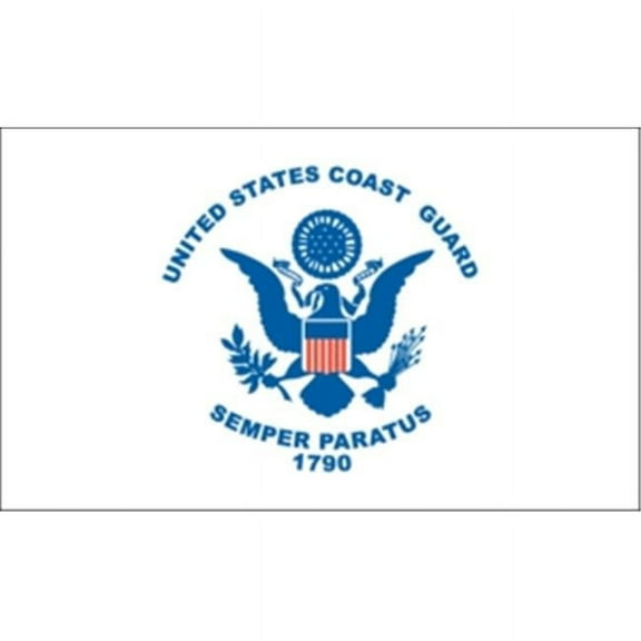 Annin Flagmakers  5 ft. X 8 ft. Nyl-Glo U.S. Coast Guard Flag