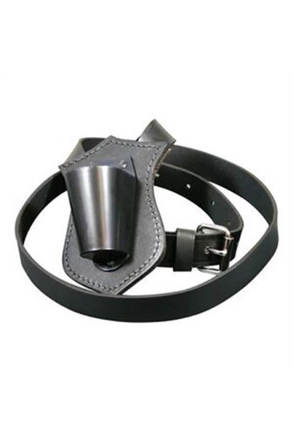 660001 Single Strap Black Leather Parade Belt