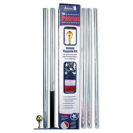 Annin Flagmakers 742360R 20 ft. Patriot Light Weight Aluminum Pole Kit