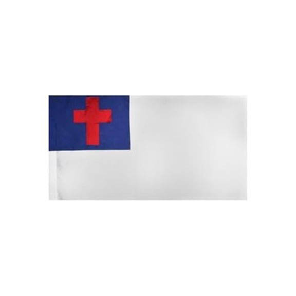 Annin Flagmakers 91901 3 x 5 ft. Col Nyl-Glo Christian All Sewn Flag for Parades & Indoor Display