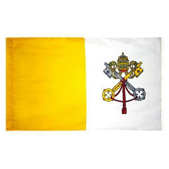 Annin Flagmakers 93701 3 x 5 ft. Colonial Nylon - Glo Papal