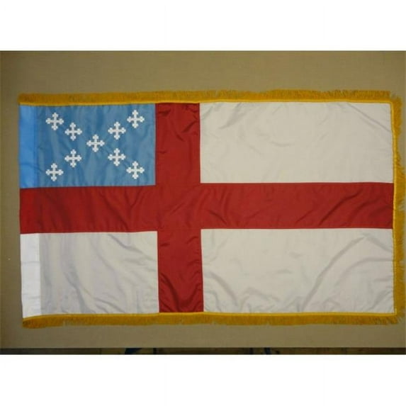 Annin Flagmakers 95300 3 ft. x 5 ft. Indoor and Parade Colonial Nyl-Glo Episcopal Flag with Fringe