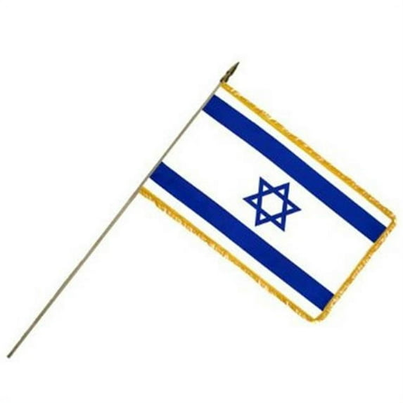 Annin Flagmakers 96400 3 ft. x 5 ft. Indoor and Parade Colonial Nyl-Glo Israel Flag with Fringe