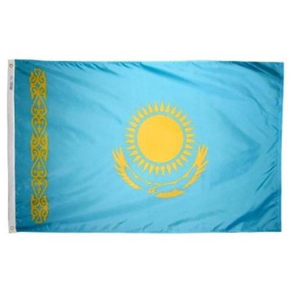 Annin Flagmakers 973710 4 ft. X 6 ft. Nyl-Glo Kazakhstan Flag