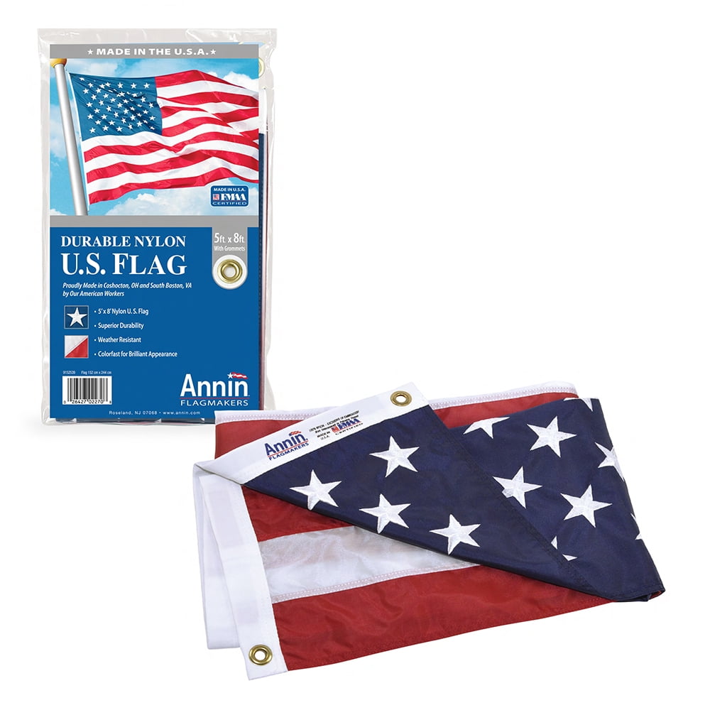 Patriotic 5x8 ft. Durable Nylon American Flag