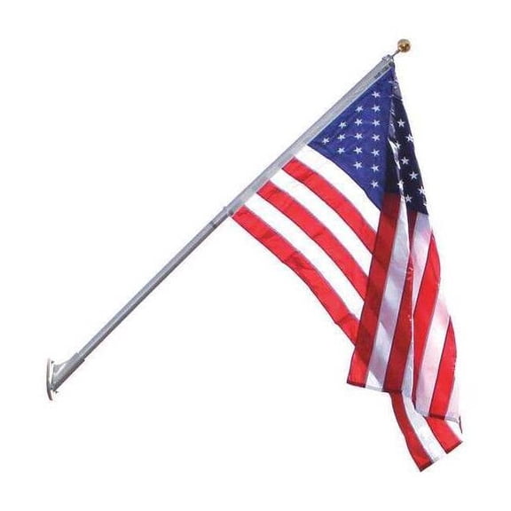 Annin Flagmakers Flag Pole,8 ft. H,Aluminum 4168