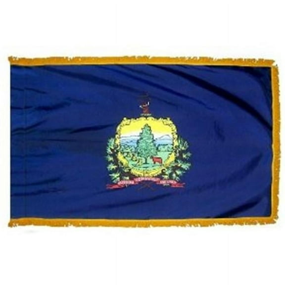Annin Flagmakers Colonial Nyl-Glo Vermont Flag with Fringe 3 ft. x 5 ft.
