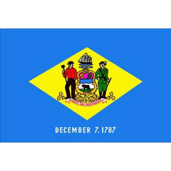 Annin Flagmakers Delaware State Flag,3x5 Ft 140860