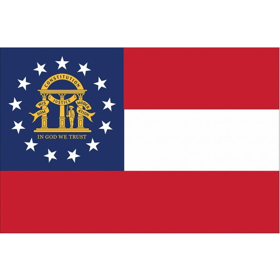 Annin Flagmakers Georgia State Flag,3x5 Ft 141162