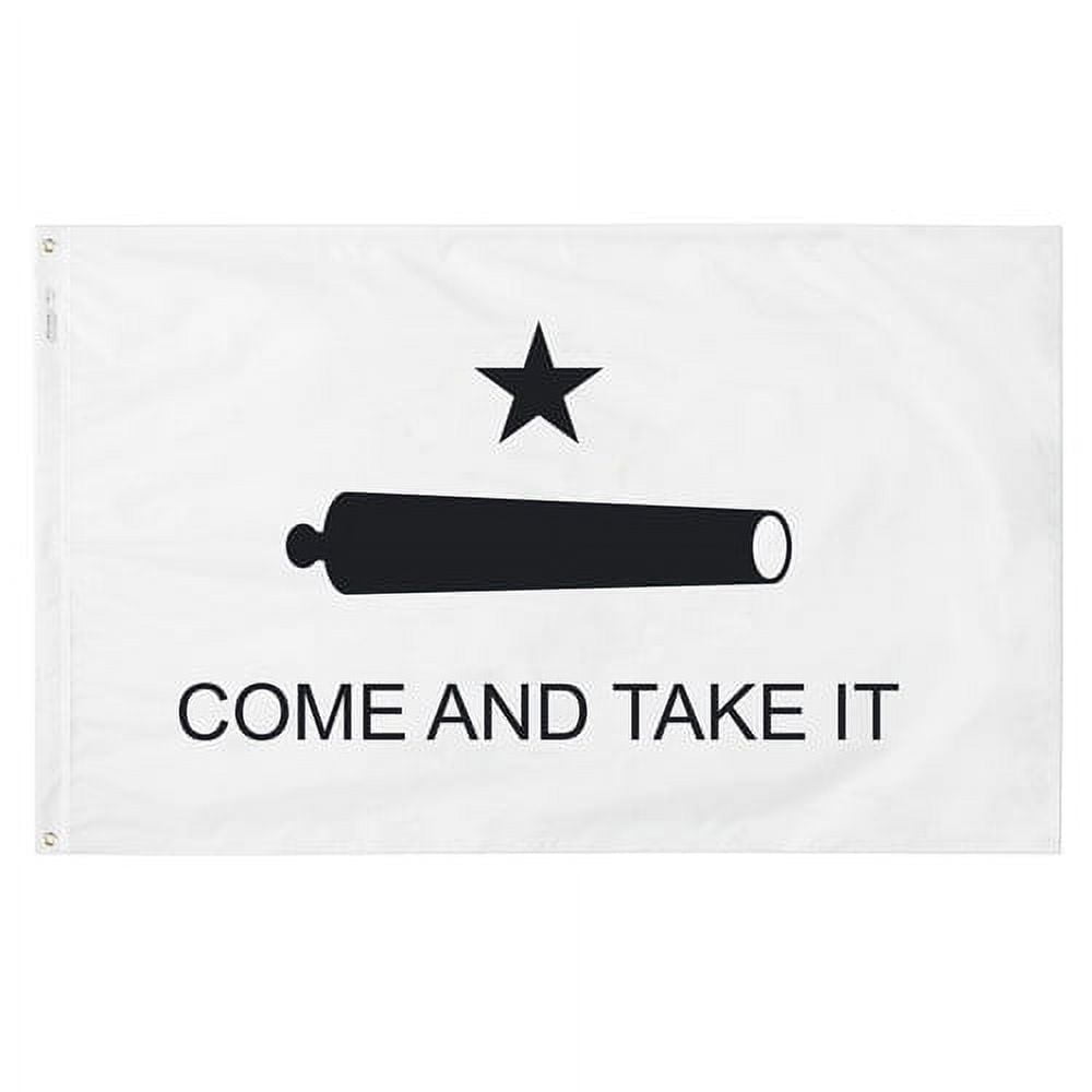 Patriotic White and Black Nylon Historical Flag, 3' x 5'