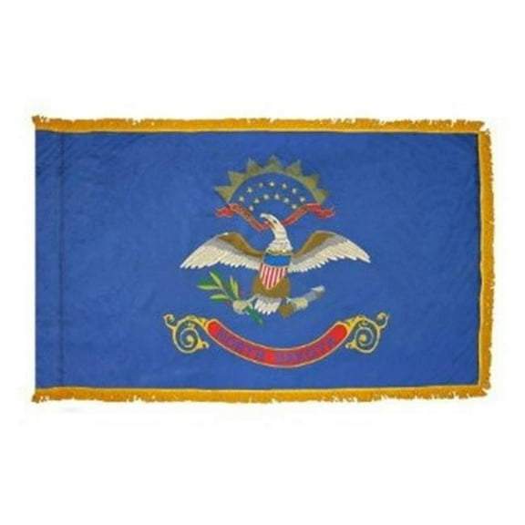Annin Flagmakers Indoor and Parade Colonial Nyl-Glo North Dakota Flag with Fringe 3 ft. x 5 ft.