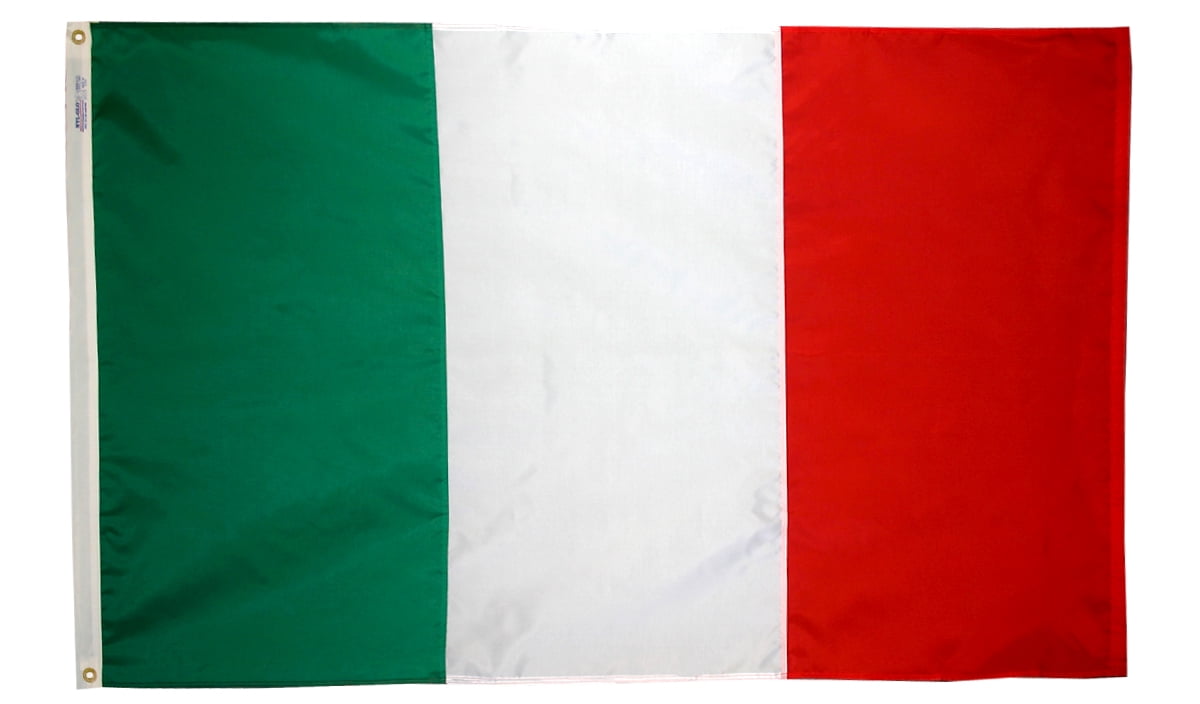 annin flagmakers model 193994 italy flag nylon solarguard nyl-glo, 2x3 ft, 100% made in usa to official united nations design specifications