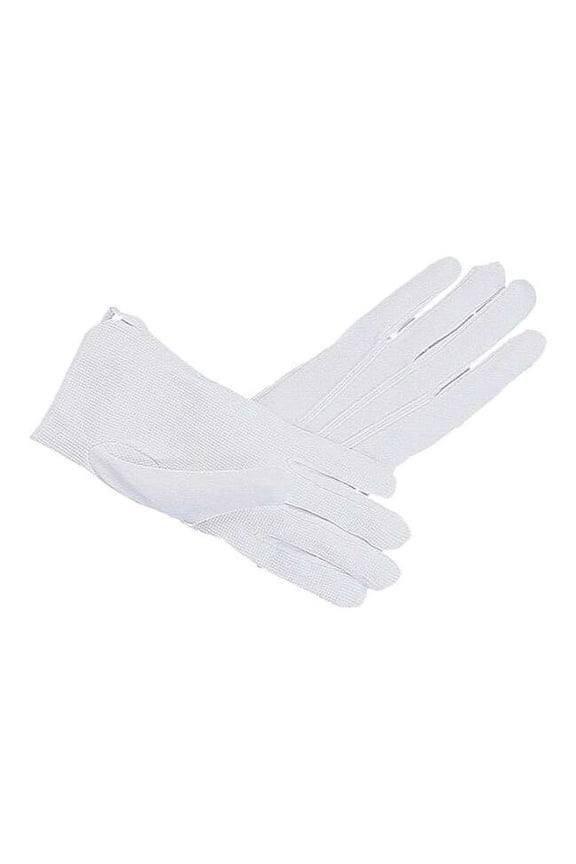 Knit Gloves, Cotton, Dotted Palm, White, XL, 1 PR 450310