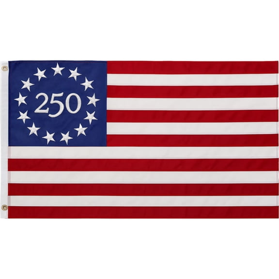 Annin Flags America250 Betsy Ross Edition Flag, Red/White/Blue, 3ft-5ft