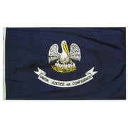 Annin Flagmakers Model 142160 Louisiana State Flag 3x5 ft. Nylon SolarGuard Nyl-Glo 100% A to Official State Design Specifications.
