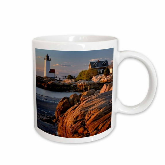3drose, Annisquam Lighthouse, Ipswitch Bay, Massachusetts - Us22 Aje0063 - Adam Jones, 15oz Mug