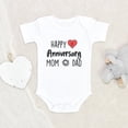 thumbnail image 1 of Anniversary Baby Gift Unique Baby Onesie Happy Anniversary Mom and Dad Baby Onesie Baby Shower Gift Cute Baby Onesie, 1 of 5