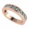 thumbnail image 1 of Anniversary Band Ring Channel Set w/ Pure Brilliance CZ 0.75ctw - Euro Shank - 10K Rose Gold - Size 10, 1 of 8