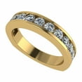 thumbnail image 1 of Anniversary Band Ring Channel Set w/ Pure Brilliance CZ 0.75ctw - Euro Shank - 14K Yellow Gold - Size 7.5, 1 of 8