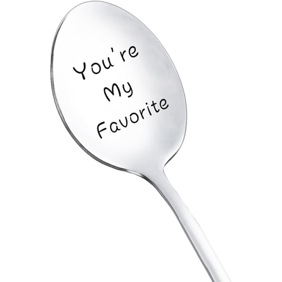 Anniversary Birthday Gifts for Husband Wife You're My Favorite Gifts Spoon for Boyfriend Girlfriend Christmas Valentines Day Gift for Couple Gifts for Him Her Coffee Tea Spoons