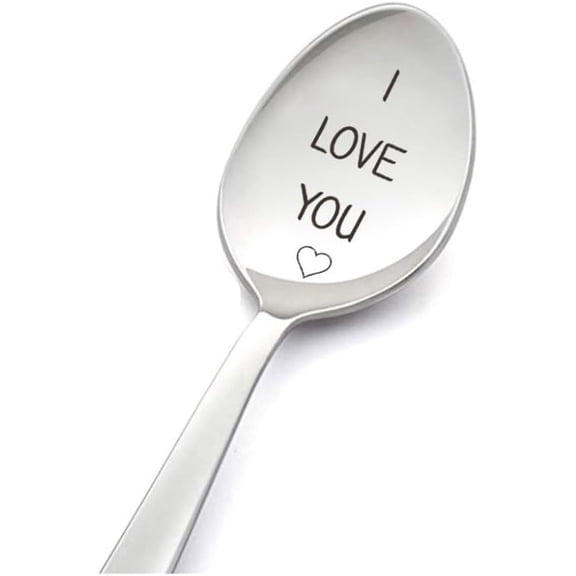 Anniversary Birthday Gifts for Husband Wife I Love You Spoon for Boyfriend Girlfriend Christmas Valentines Day Gift for Couple Spoon Gifts for Him Her 8 Inch Tea Spoons