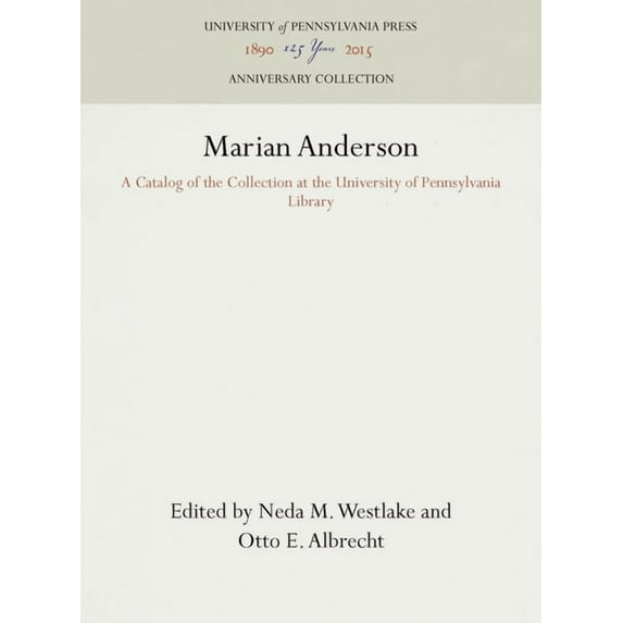 Anniversary Collection Marian Anderson, (Hardcover)