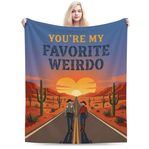 Anniversary Couple Gift Blanket for Her & Him, Skull Lover Throw Blanket for Boyfriend & Girlfriend, I Love You More Wedding Birthday Gift for Husband, Christmas Valentine's Gift for Wife 50x40