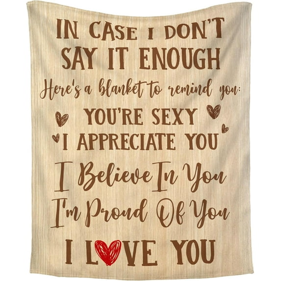 Anniversary Couple Gifts for Him, Her - Christmas, Thanksgiving, Valentine, Birthday, Wedding Gifts, Husband and Wife Gift Ideas, Boyfriend, Girlfriend Gifts - Fleece Throw Blankets 60x80 in