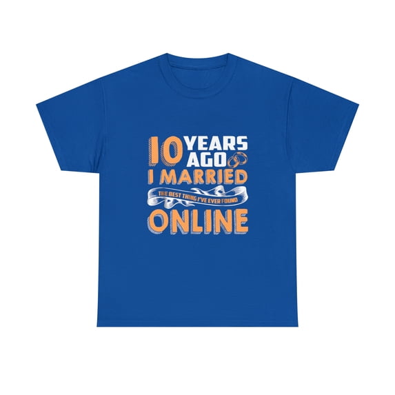 Anniversary Gift For 10 Years Marriage Couple T-Shirt