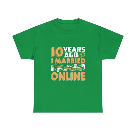 Anniversary Gift For 10 Years Marriage Couple T-Shirt