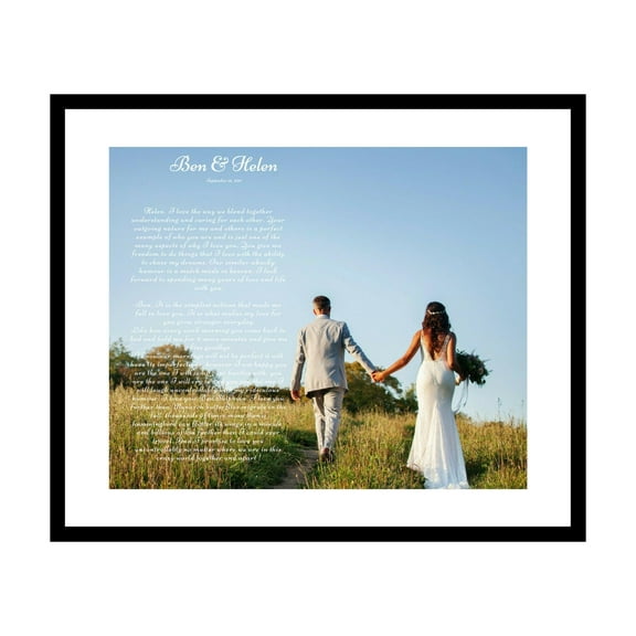 Anniversary Gift first dance Song Lyrics print custom personalized framed wall art