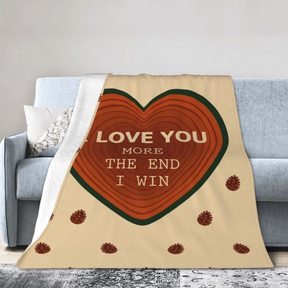 Anniversary Gifts For Women, Couple Throw Blanket, Soft Cozy Flannel Blanket for Sofa Couch, Romantic Love Home Decor Gift 50x40