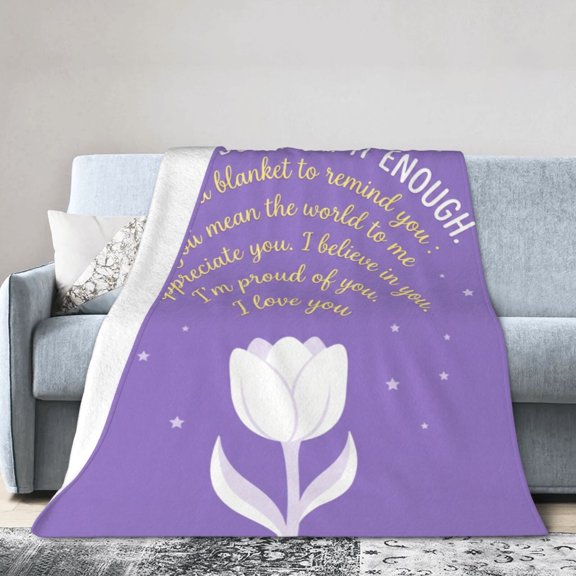Anniversary Gifts For Women, Rose Print Throw Blanket, Romantic Flannel Blanket, Soft Warm Cozy Blanket for Sofa Couch Home Decor 50x40