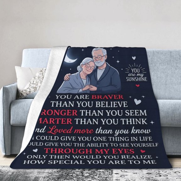 Anniversary Gifts For Women, To My Wife Blanket from Husband, Romantic Love Throw Blanket, Soft Cozy Gift for Her 50x40