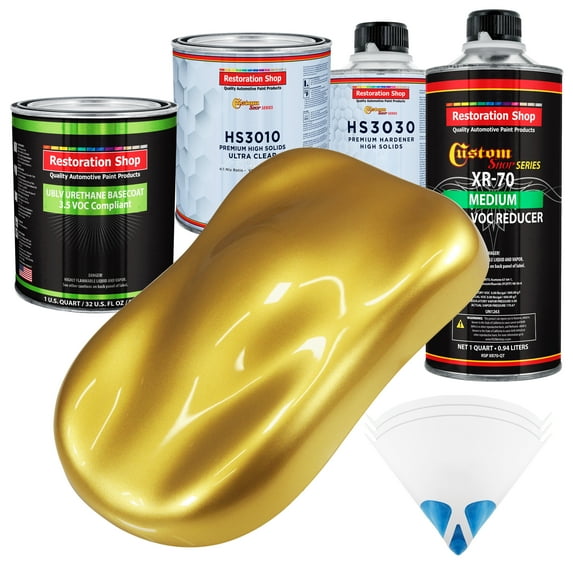 Anniversary Gold Metallic Prem Quart Kit Low VOC URETHANE BASECOAT Car Paint Kit