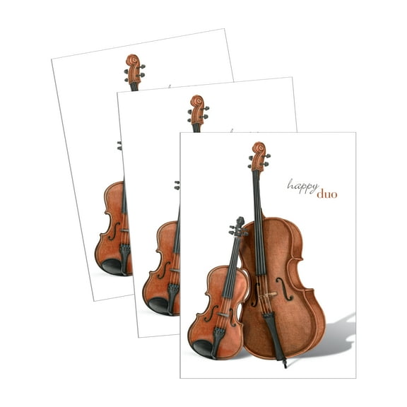 Anniversary Greeting Card (5" x 7") by Ann Scott Design | 3 Pack + 3 Envelopes (Happy Duo)