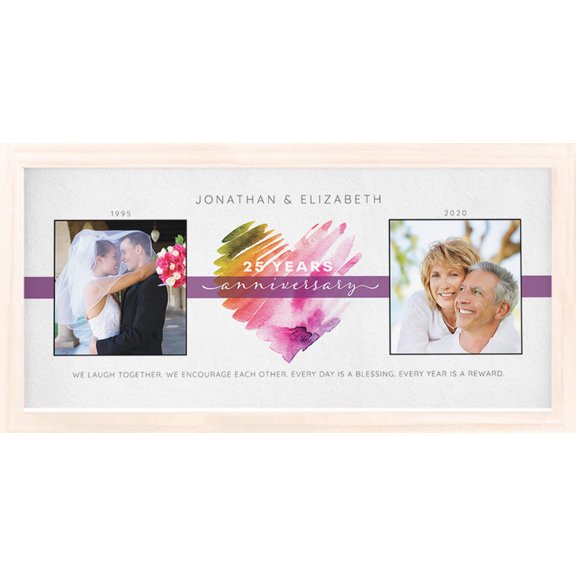 Anniversary Heart | Personalized Anniversary Gift, Print, Wall Decor - Photo