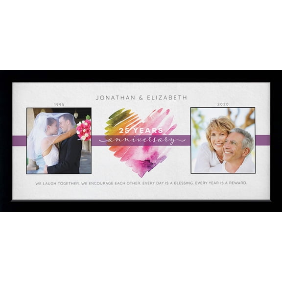 Anniversary Heart | Personalized Anniversary Gift, Print, Wall Decor - Photo