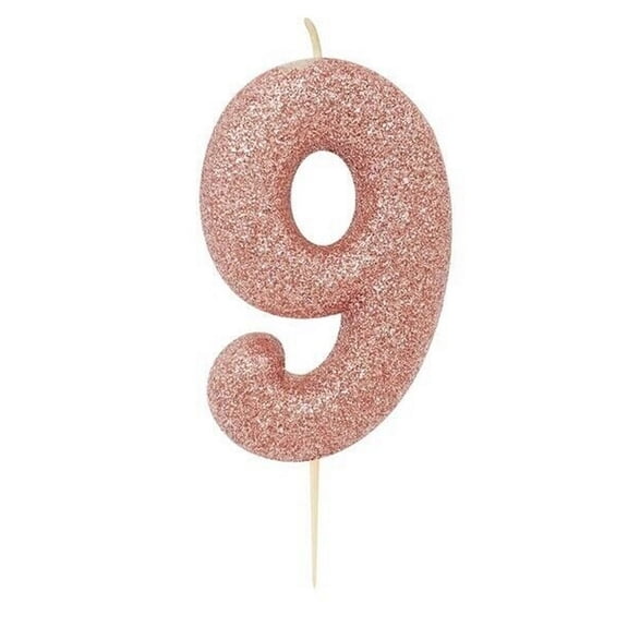 Anniversary House Glitter 9th Birthday Pick Candles