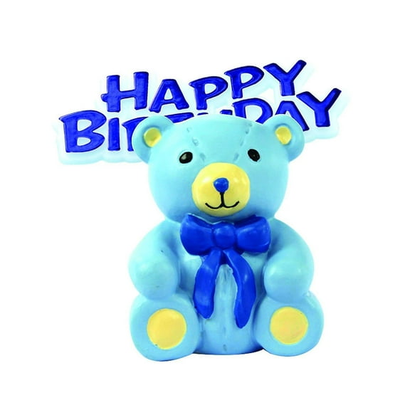 Anniversary House Happy Birthday Teddy Bear Cake Decoration Topper