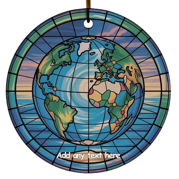 Anniversary & Milestones Travel Map Route Ceramic Ornament  Custom Text Ornament Gift for Families, Parents, Children, Christmas 2025 Keepsake