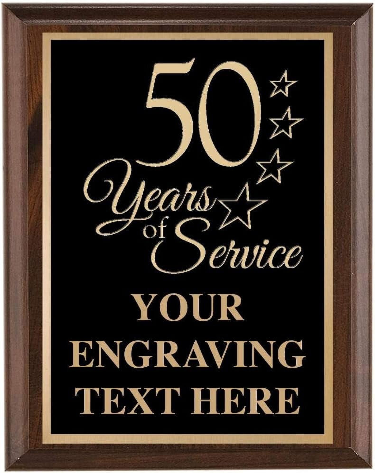 Anniversary Plaques 7X9 50 Years Of Service Anniversary Recognition
