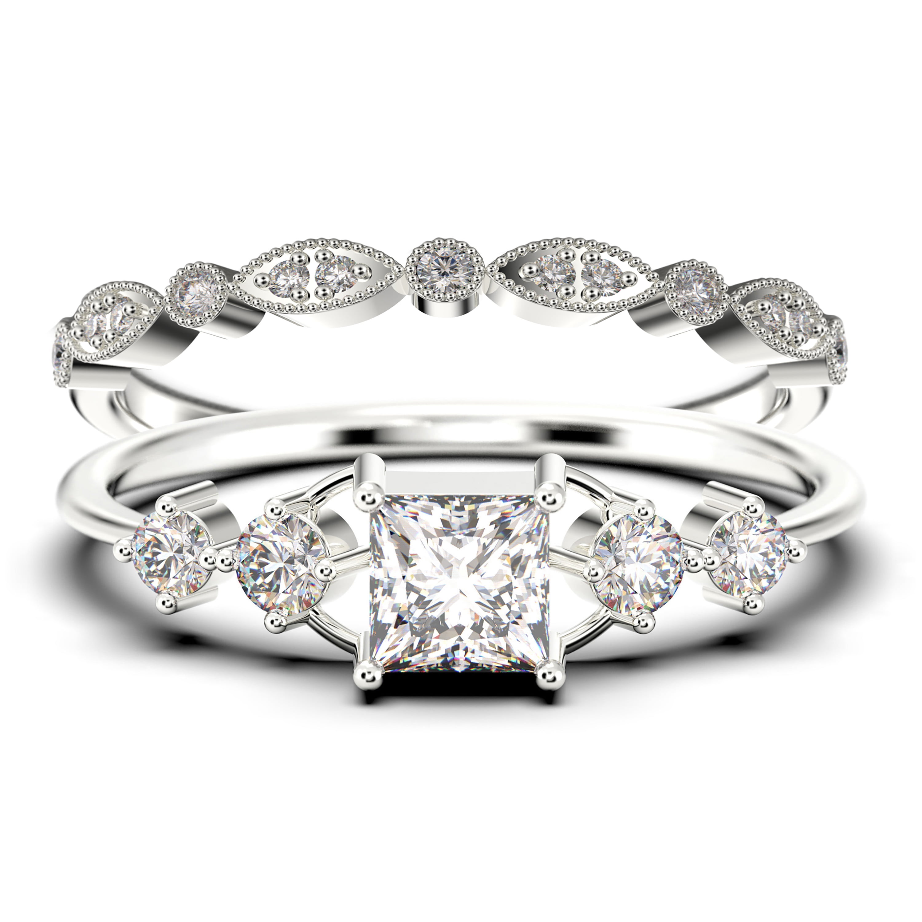 Anniversary Ring Minimalist 1.25 Carat Princess Cut Diamond