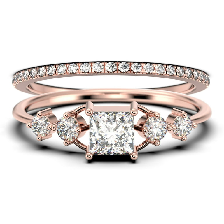 Set 25 Anniversary Rings Anniversary Ring Minimalist Carat