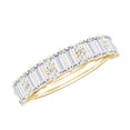 thumbnail image 1 of Rosec Jewels Anniversary Ring - Semi Eternity Moissanite Ring (1.7 CT, D-VS1 Grade), 18K Yellow Gold, US 5.50, 1 of 8