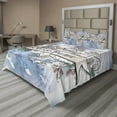 thumbnail image 1 of Ambesonne Anniversary Fitted & Top Sheet Set with Shams, 10 Years Floral Art, Multicolor, 1 of 5