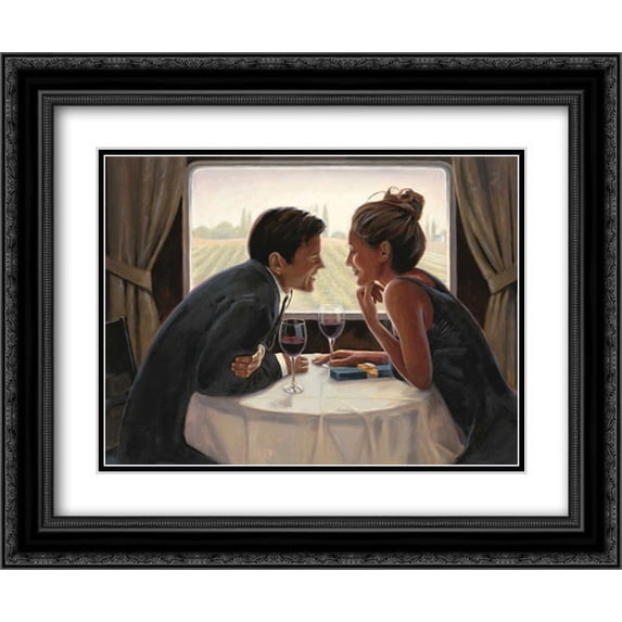 Anniversary Snapshot 2x Matted 24x20 Black Ornate Framed Art Print by Sullivan, Myles